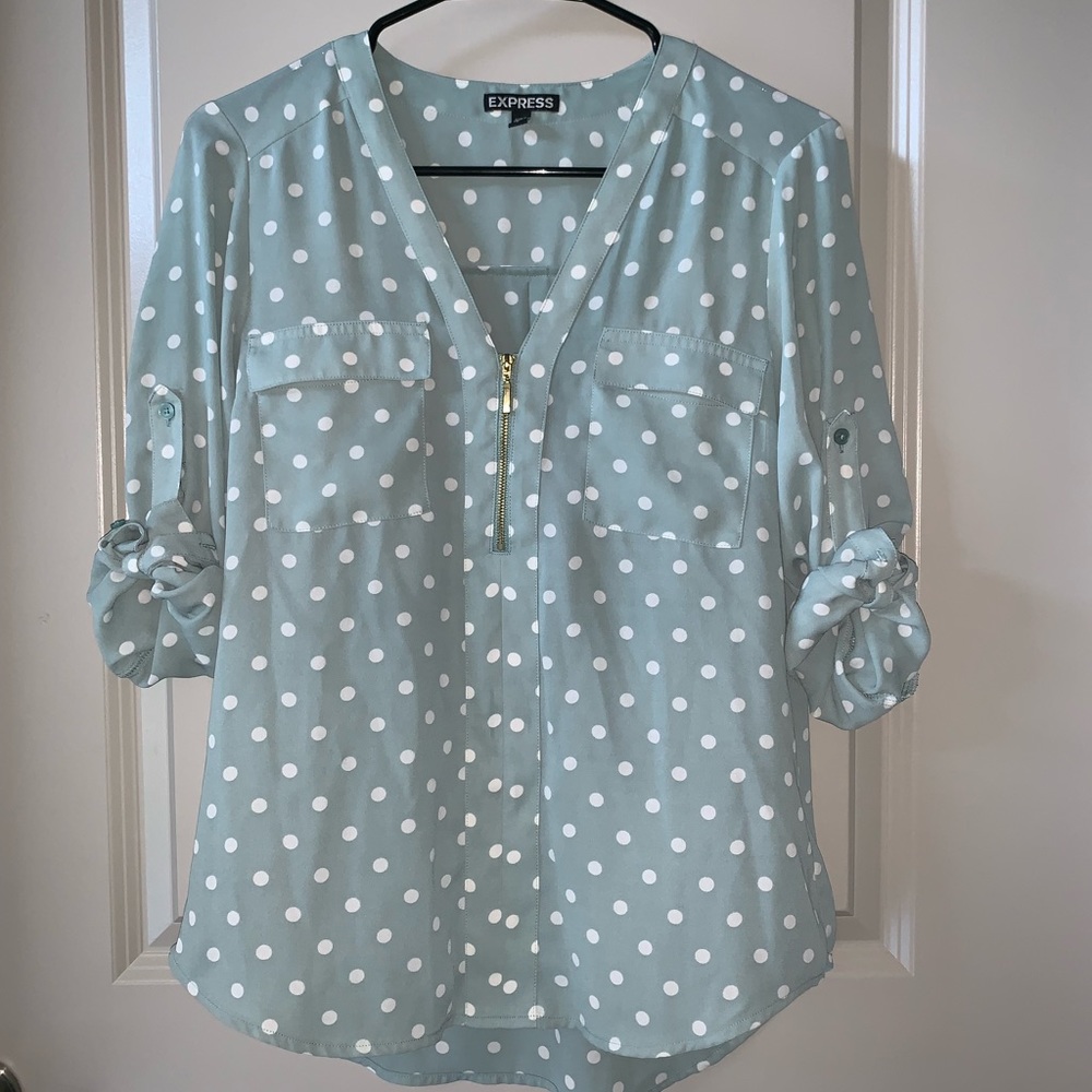 Express Tiffany Green Blouse